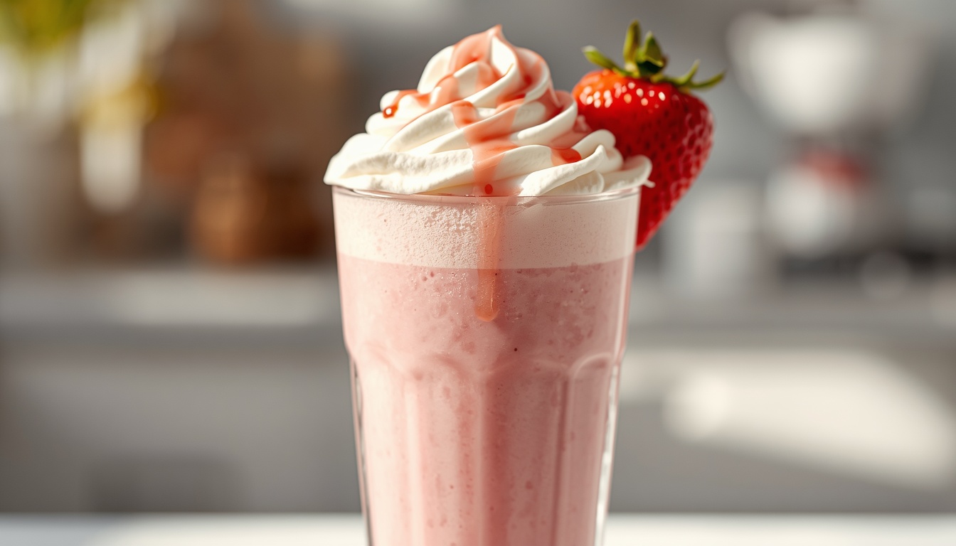 Krémes epres milkshake
